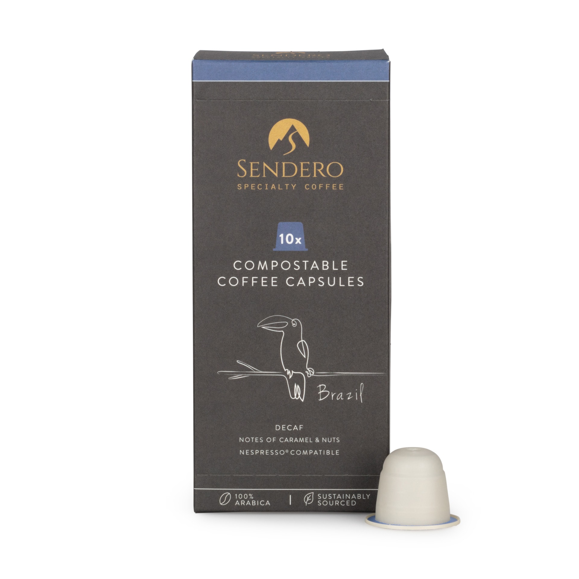 Compostable Coffee Capsules - Brazil Decaf - 10 Capsules