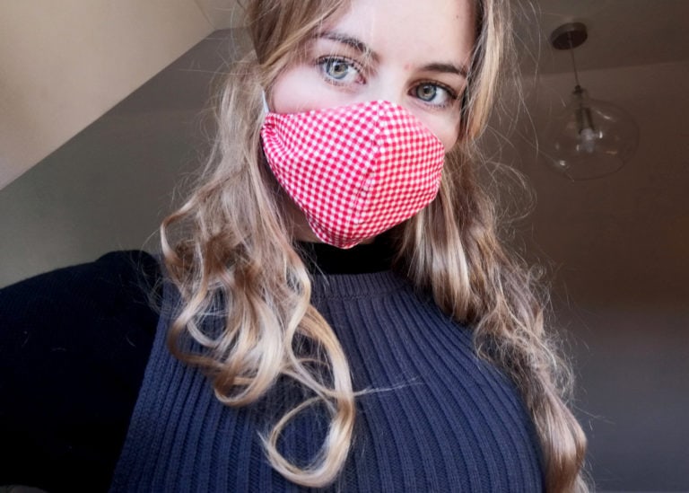 Red Gingham Reusable Face Mask