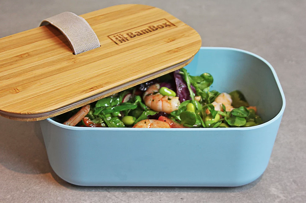 Bamboo Lunch Box - Blue (1.1L)