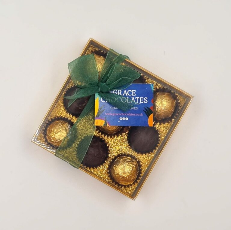 Vegan lemon and dark chocolate truffles – box of 9