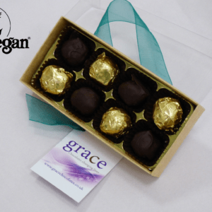 Vegan lemon and dark chocolate truffles – box of 8
