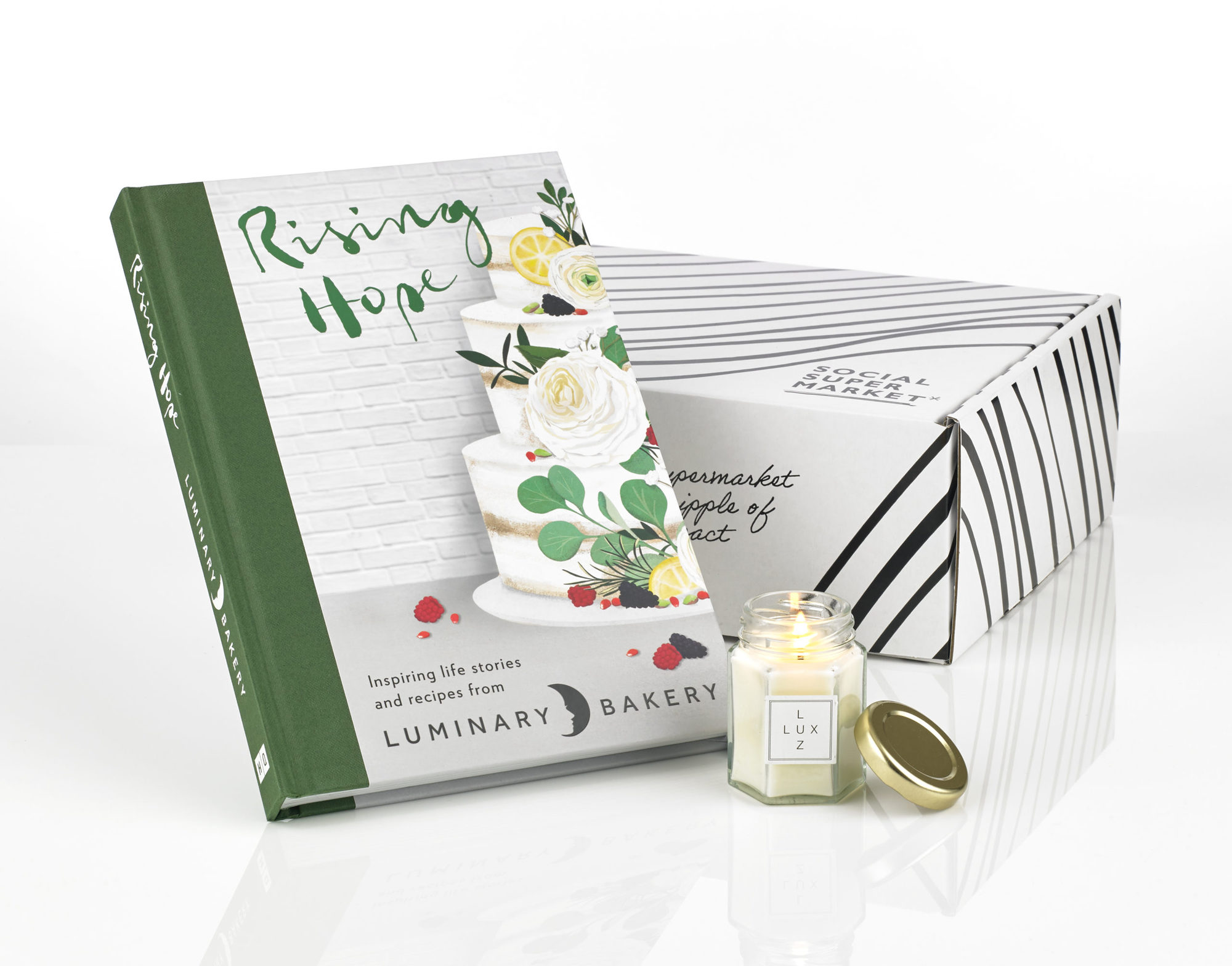 Social Enterprise Cookbook & Small Candle Gift Box