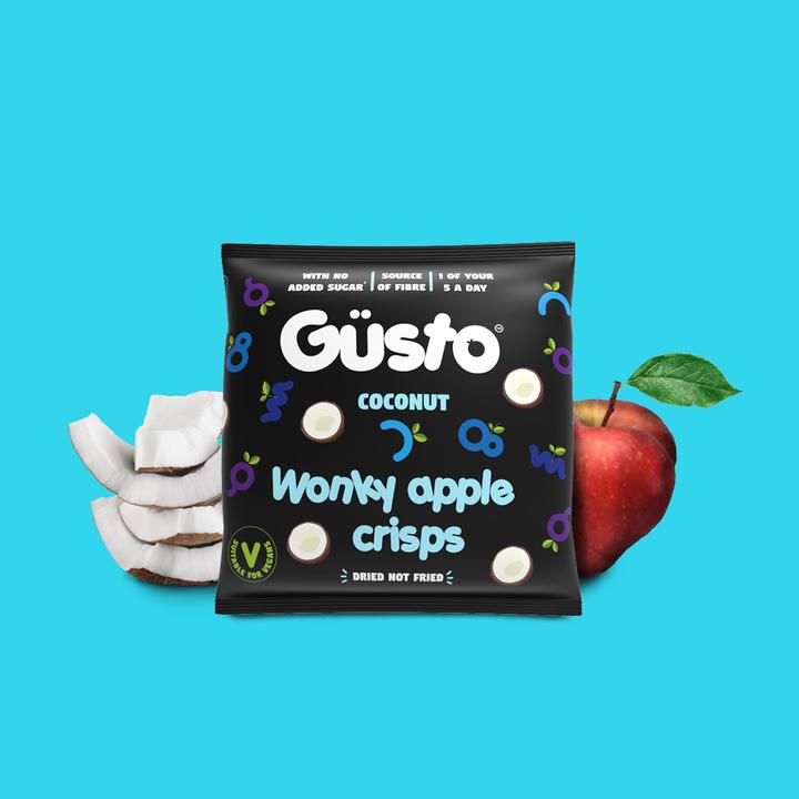 Air-dried Wonky Apple Crisps with a Coconut Twist, 12x20g