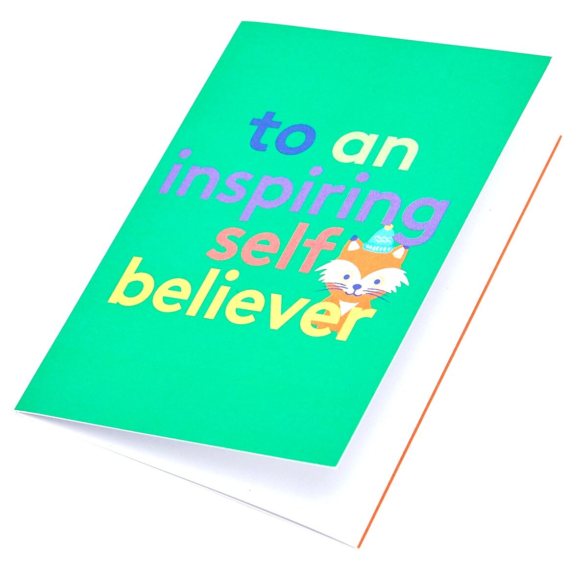 Inspiring Self Believer Fold Out Colour-In Greeting Card