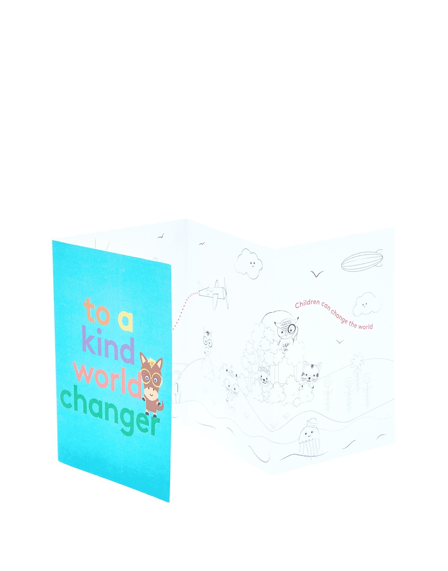 World Changer Fold Out Colour-In Greeting Card
