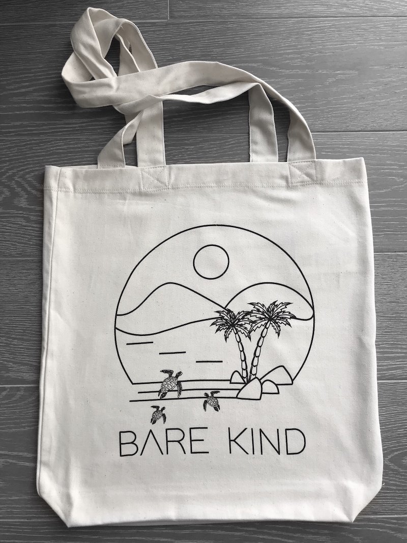 100% Recycled Tote Bags - turtle