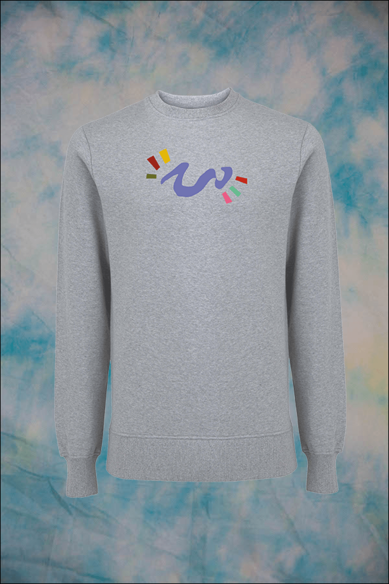 Unisex Abstract Scribble Organic Cotton Sweatshirt – Made to order – 2-3 week wait