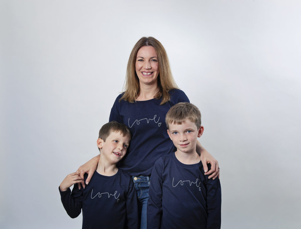 From Babies With Love founder Cecilia Crossley with her sons
