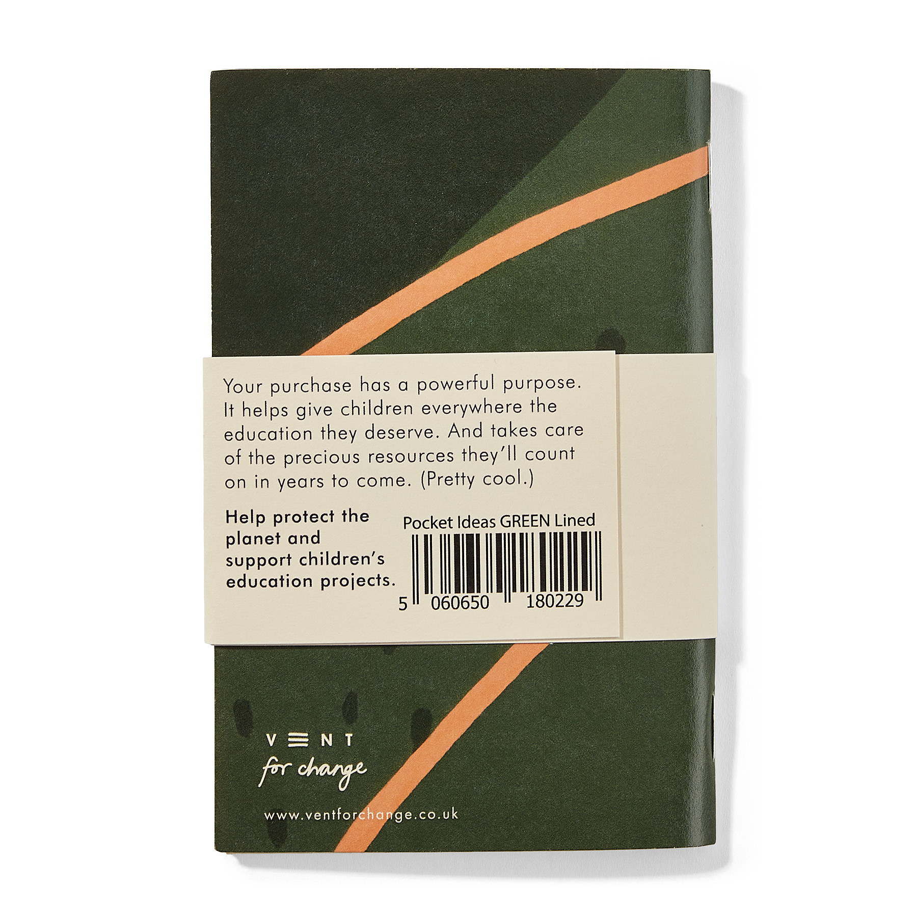 Recycled Lined Paper Mini Pocket Notebook - Ideas Green