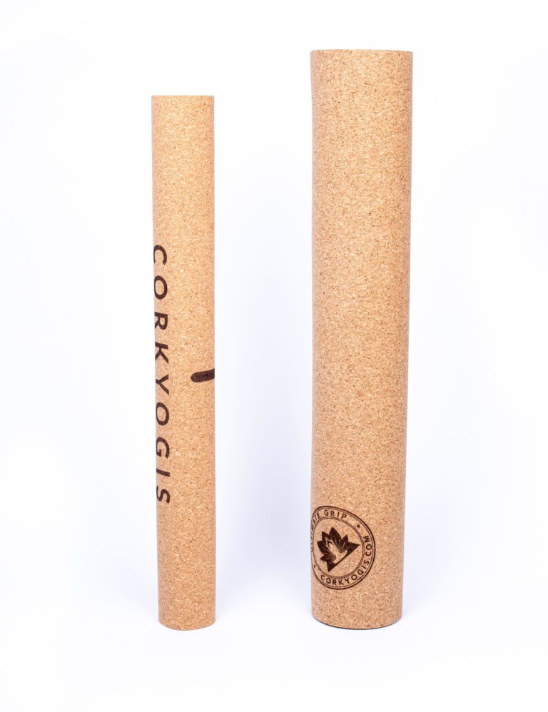 The Classic and Travel Cork Yoga Mat Duo