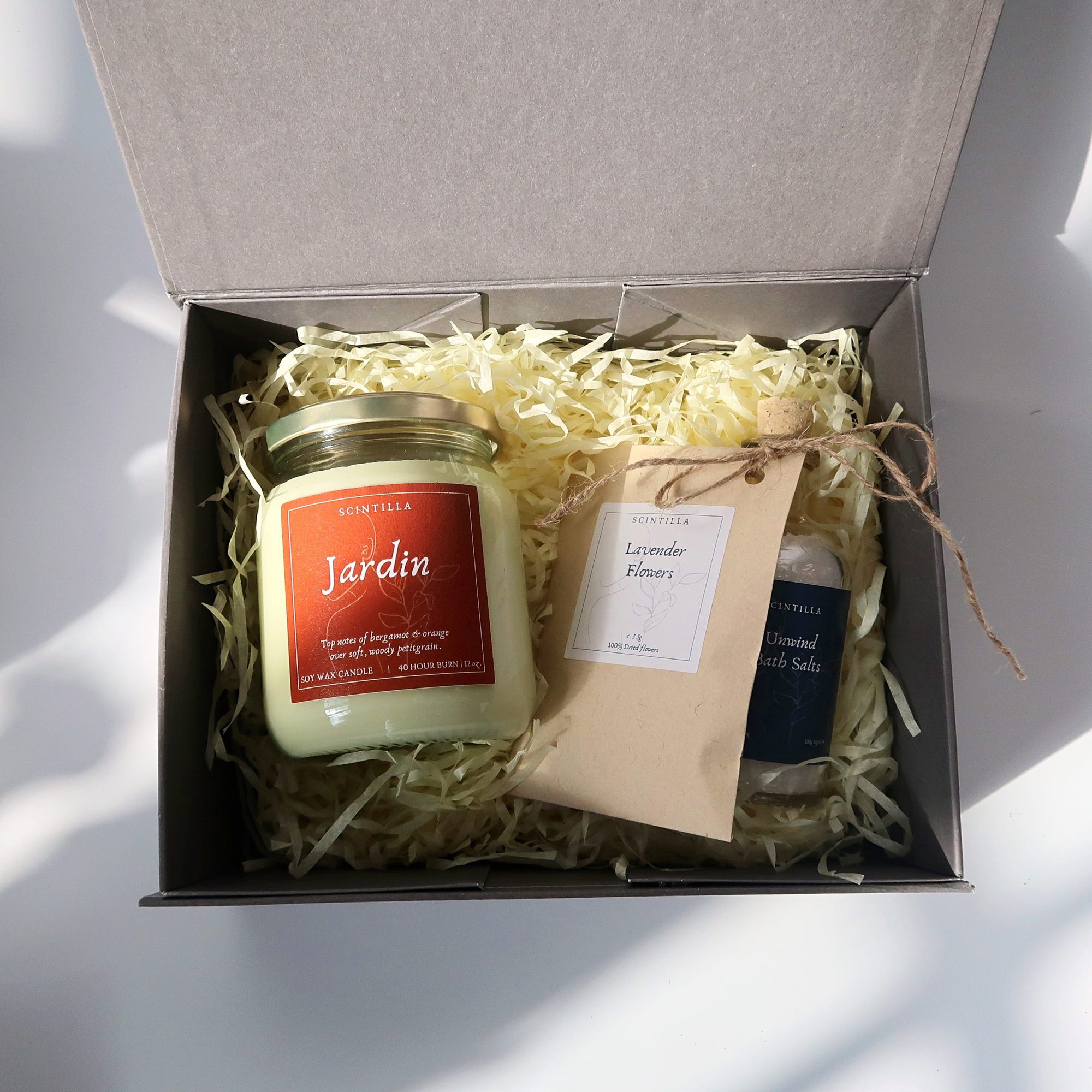 Mini Relax Candle and Bath Salt Gift Box