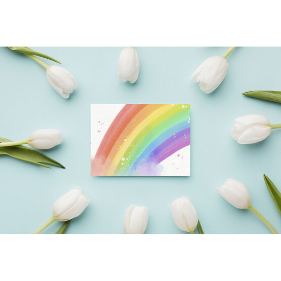 Watercolour Rainbow Note Cards (Pack of 10)