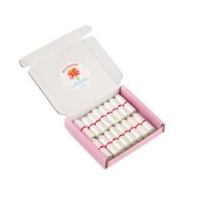 A pack of Flo tampons shown in their packaging