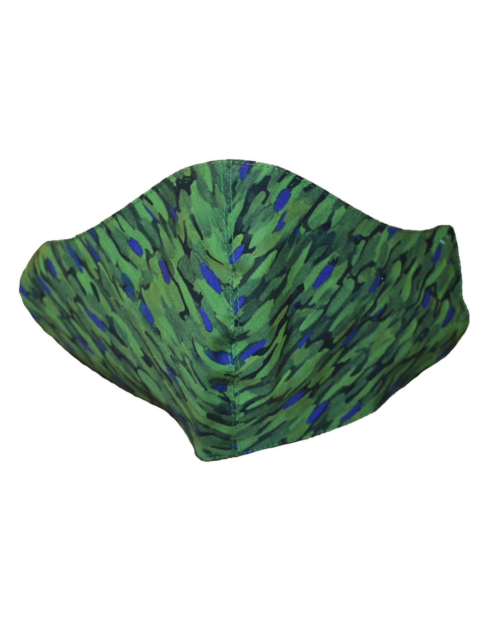 Flecked Emerald Adjustable Cotton Fitted Mask