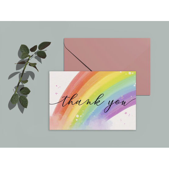 Rainbow Thank You Note Cards (Pack of 10)