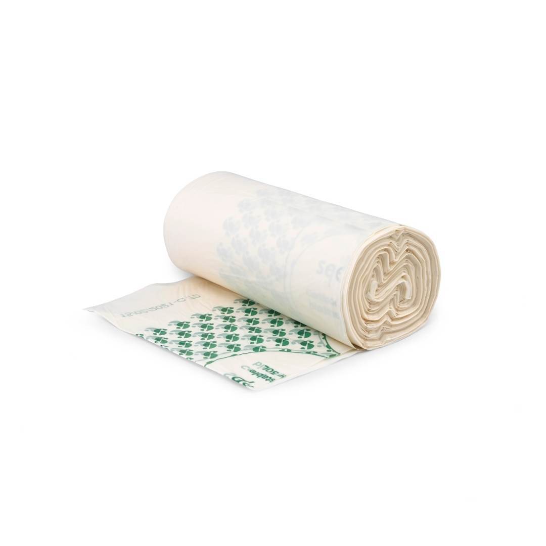 Large Compostable Bin Liners 30L Roll (25 Bags)