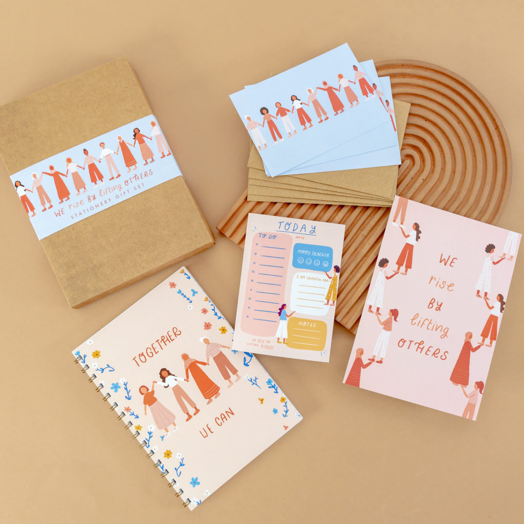 A overhead shot of a selection of stationery from Hip Hip Hooray