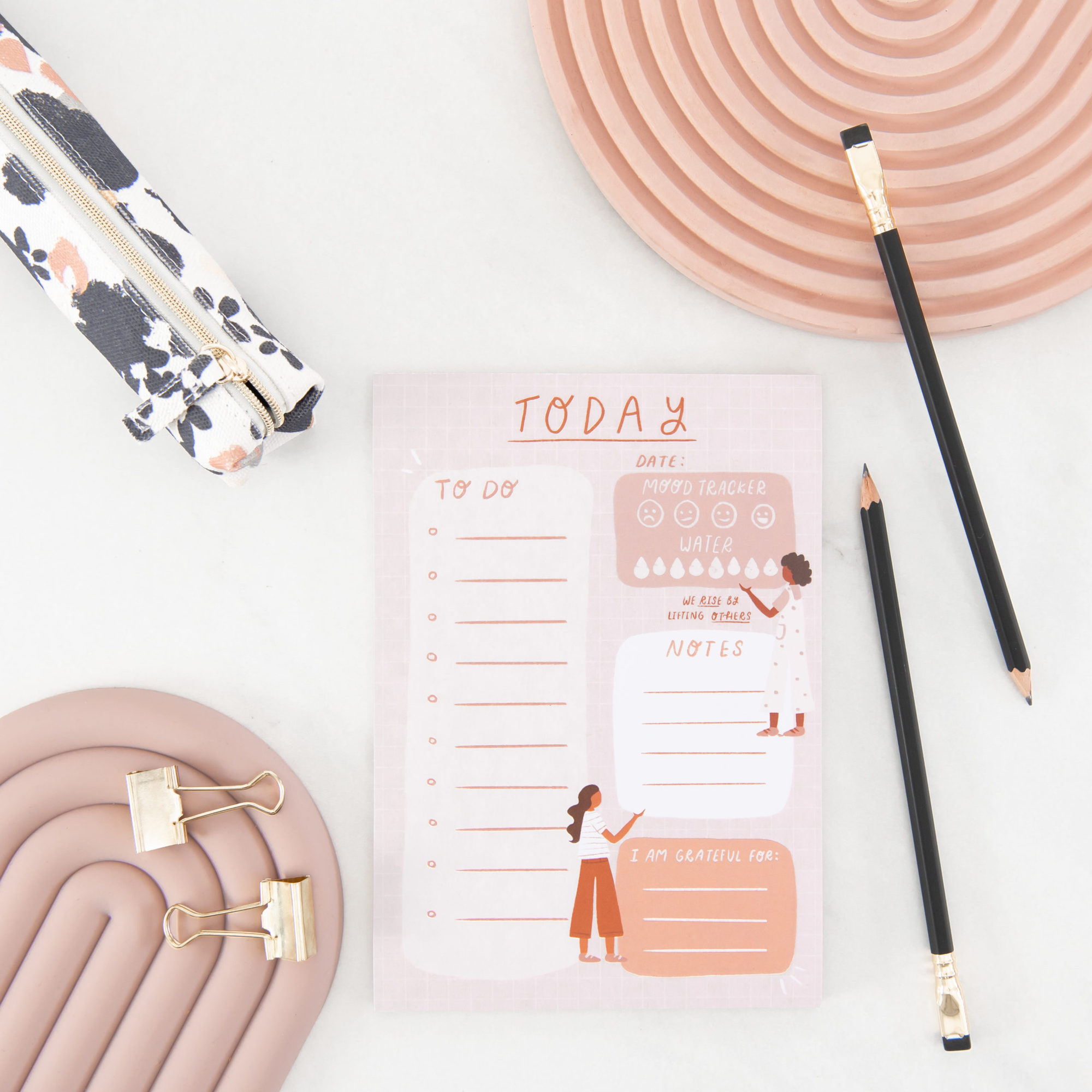 'We Rise By Lifting Others' Daily Planner Desk Pad
