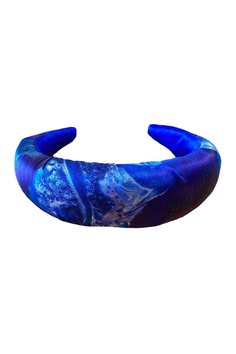 Ocean Water Silk Satin Padded Headband