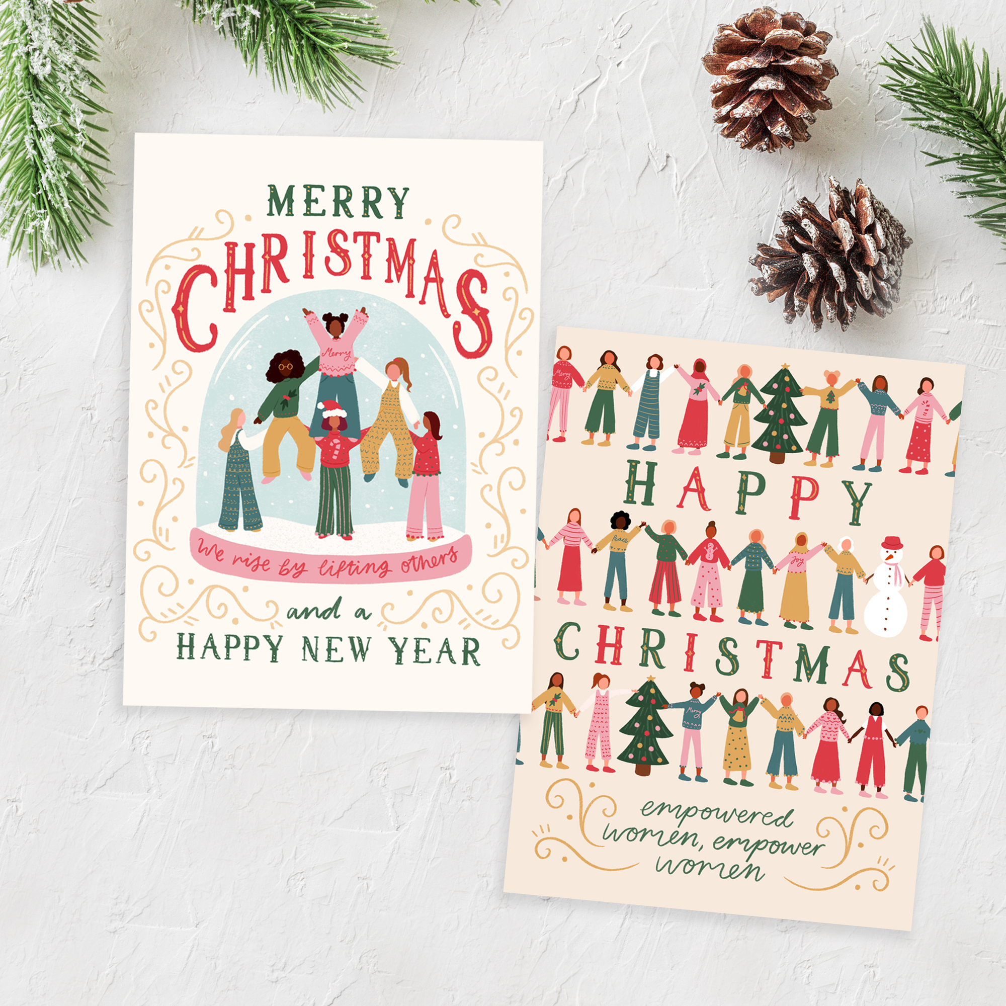Women Supporting Women Christmas Card Mixed Pack with Envelopes (Pack of 10)
