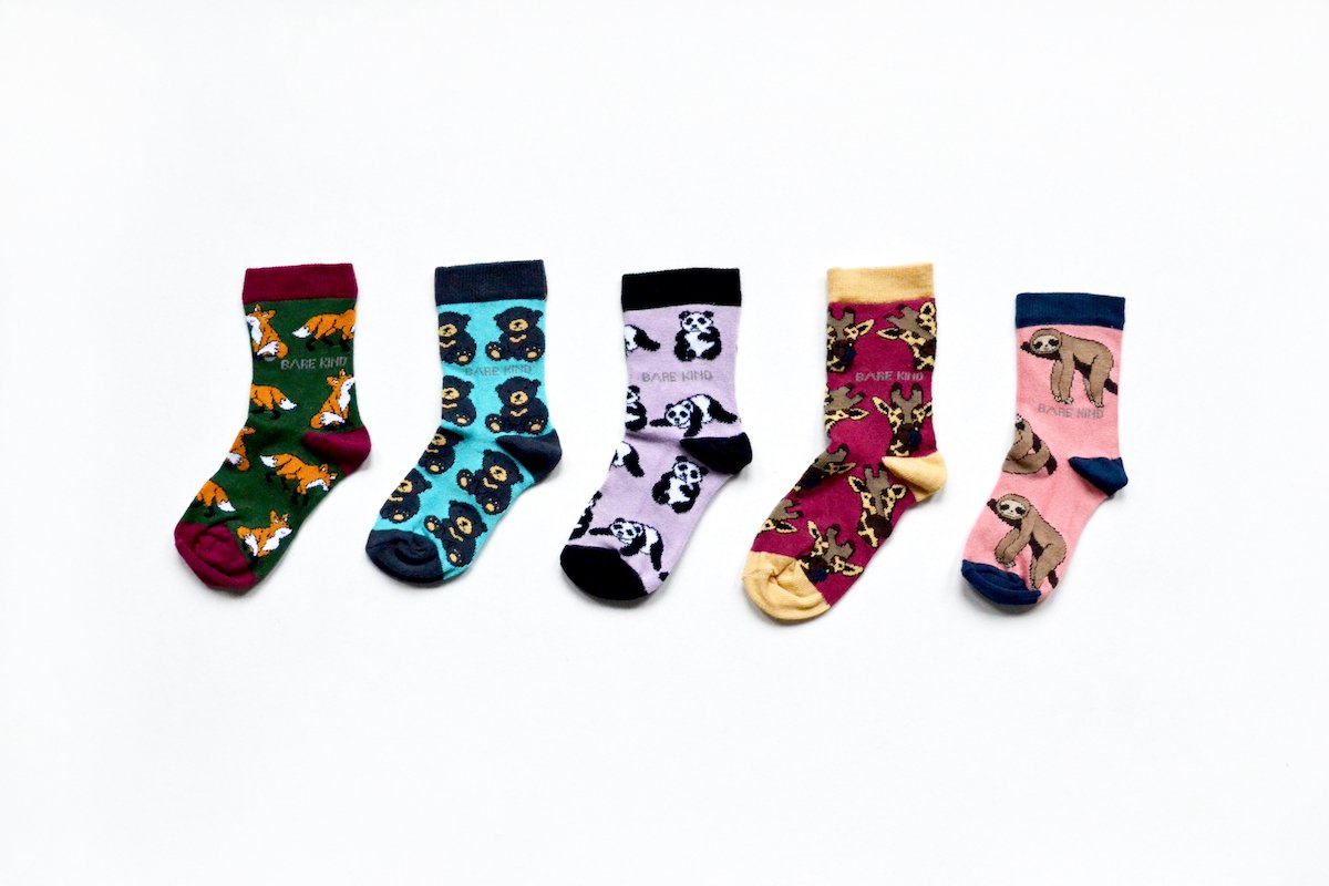 Save the Animals Bamboo Socks for Kids Full Set of 5