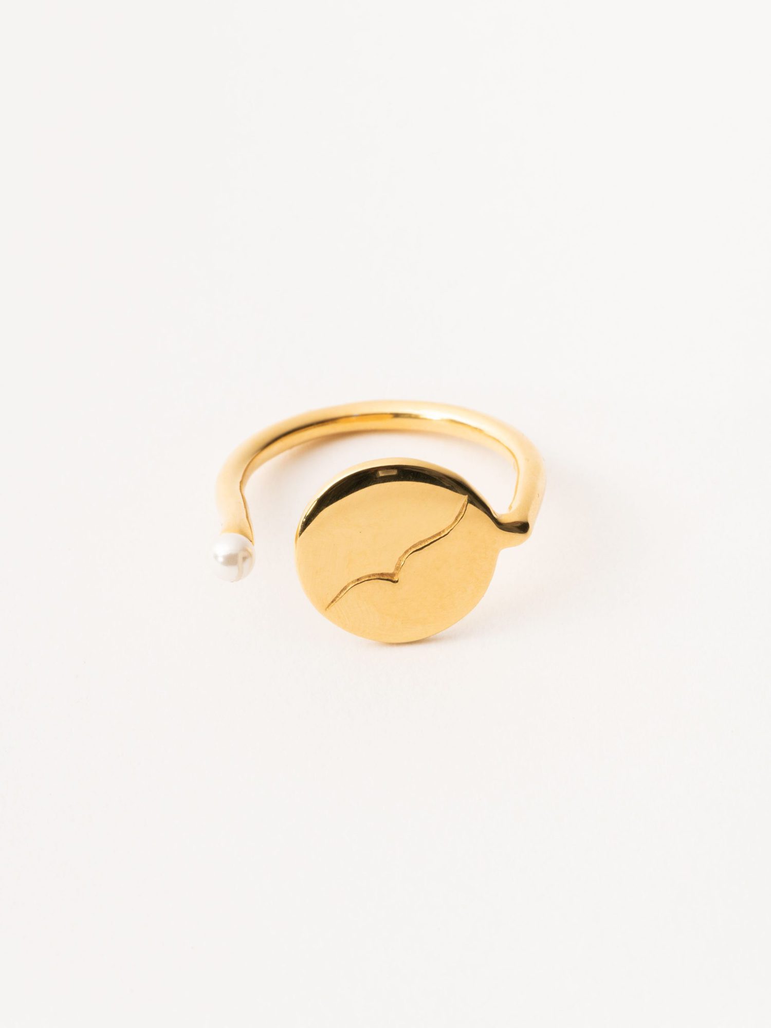 Gold Birdsong Signature ‘Wing’ Open Charm Ring