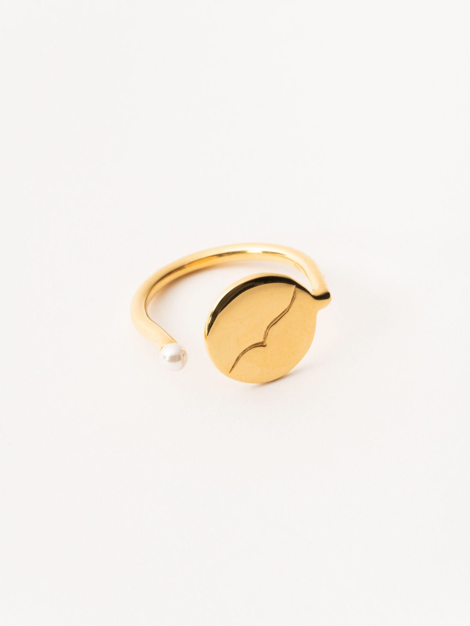 Gold Birdsong Signature ‘Wing’ Open Charm Ring