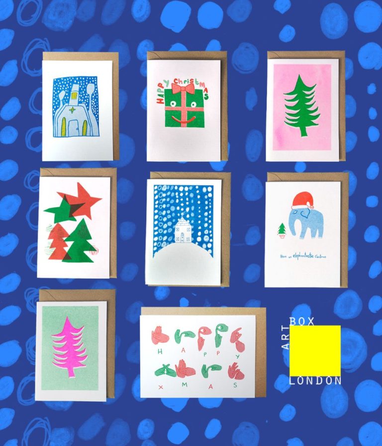 Riso Printed Christmas Cards, 8-Pack