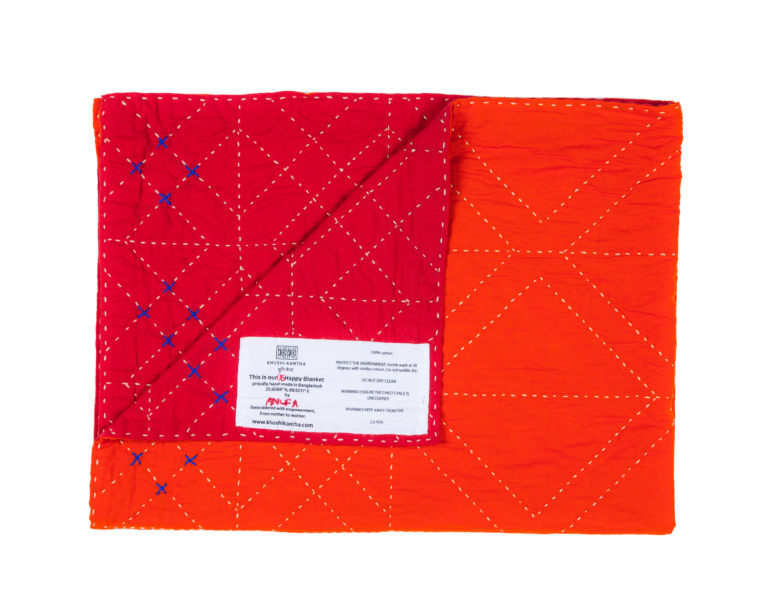 Kurigram Happy Blanket in Red and Orange
