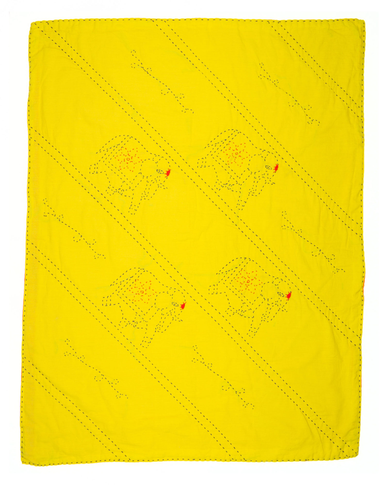Dinajpur Happy Blanket in Yellow and Orange