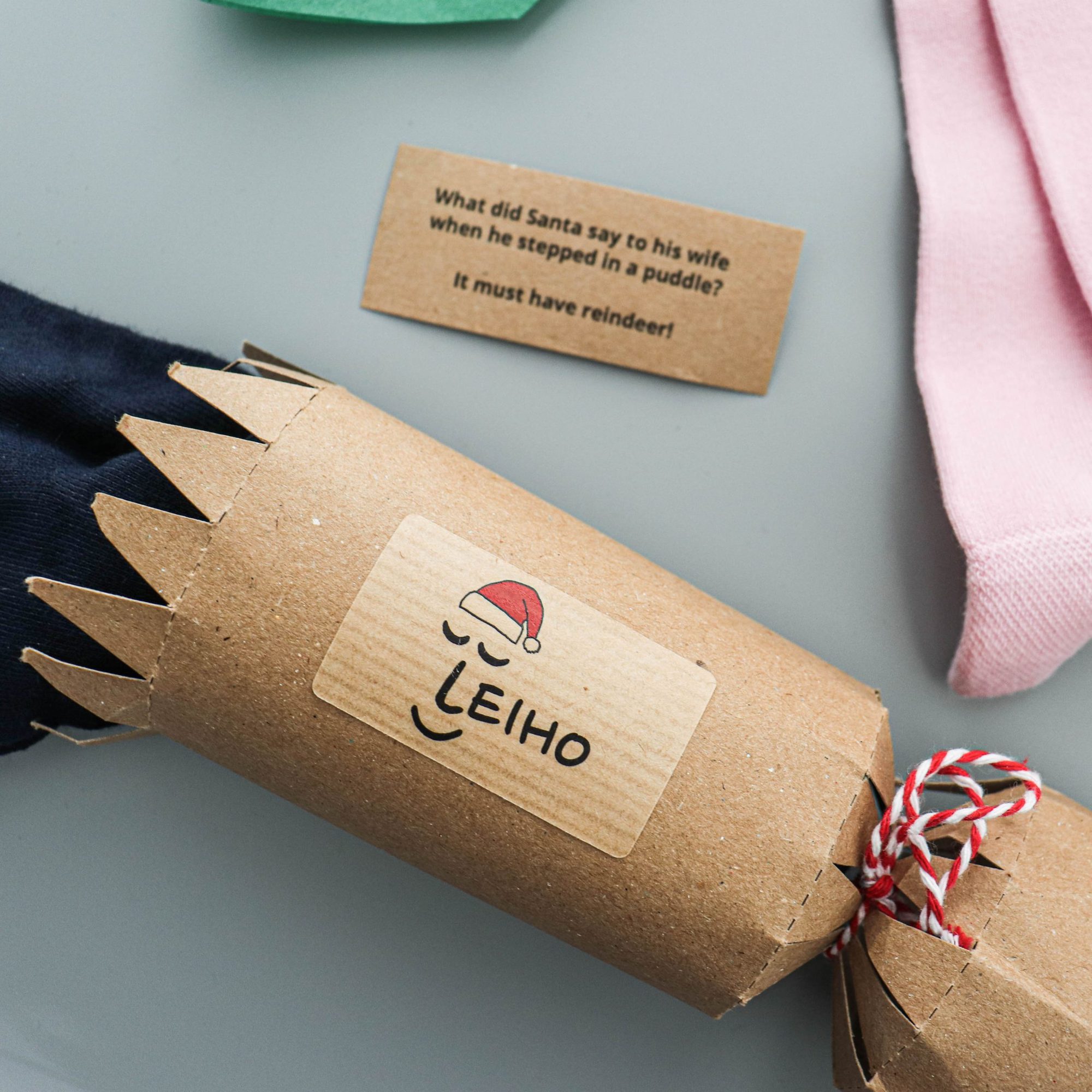Eco-friendly Christmas Sock Crackers - Pack of Six