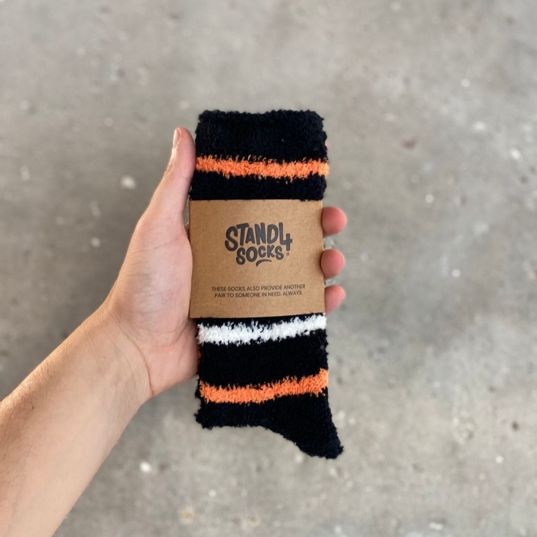 Amber Stripe Fluffy Sock