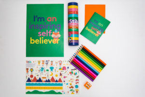 Inspiring Self Believer Pencil, Card and Poster Gift Pack with Stibler Fox.