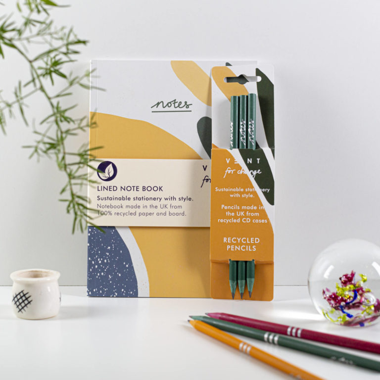 Notebook and Pencils Gift Set Bundle