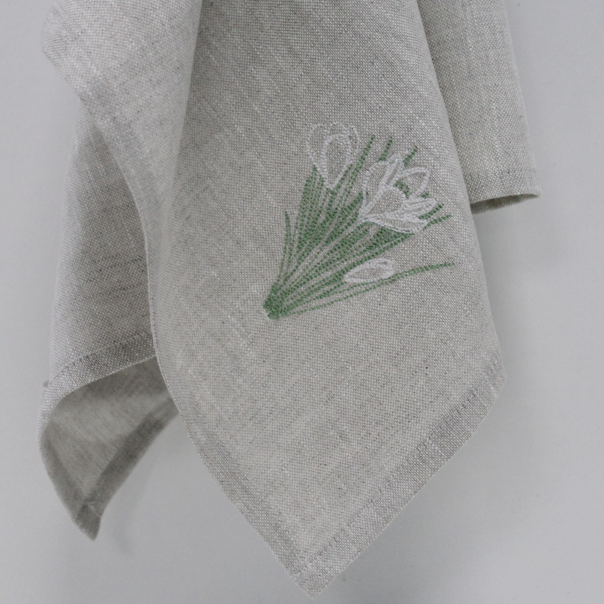 Irish Linen Snowdrop Tea Towel & Lavender Pouch Mother's Day Set