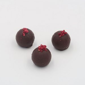 Dark Chocolate Raspberry Filled Truffles
