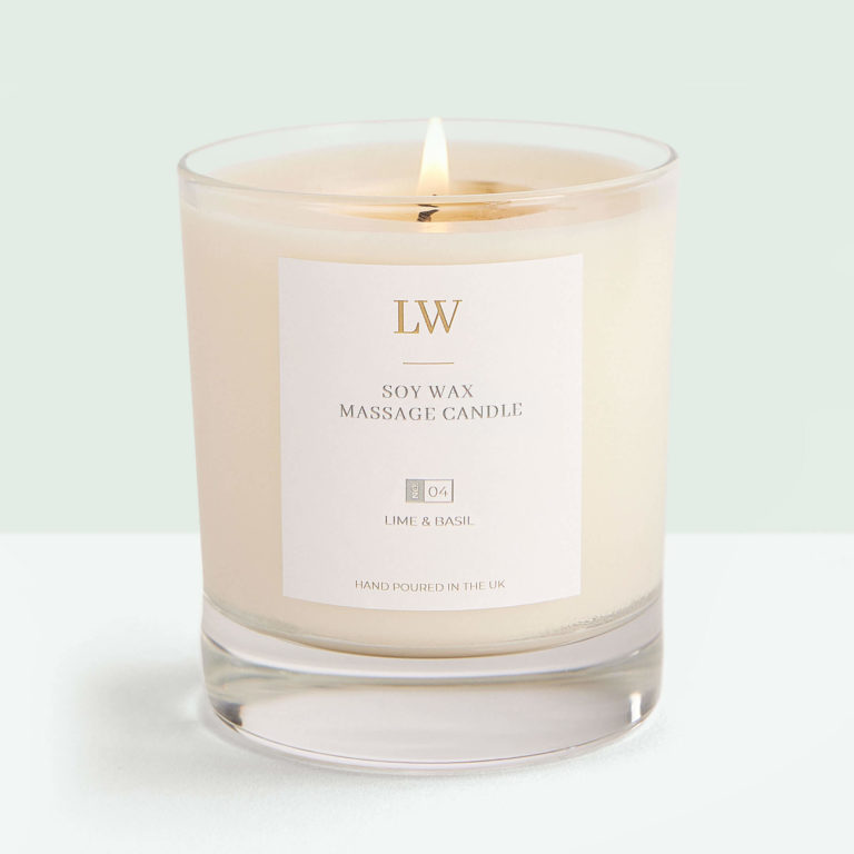 Lime &amp; Basil Soy Wax Massage Candle