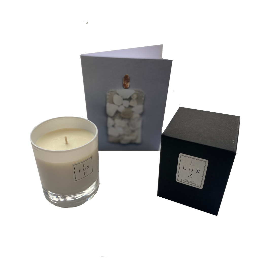 Lime &amp; Basil Scented Candle - With gift card and handwritten message