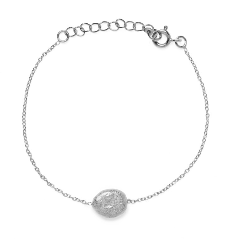 Jaya Bracelet &amp; Necklace Set - Shiny Silver