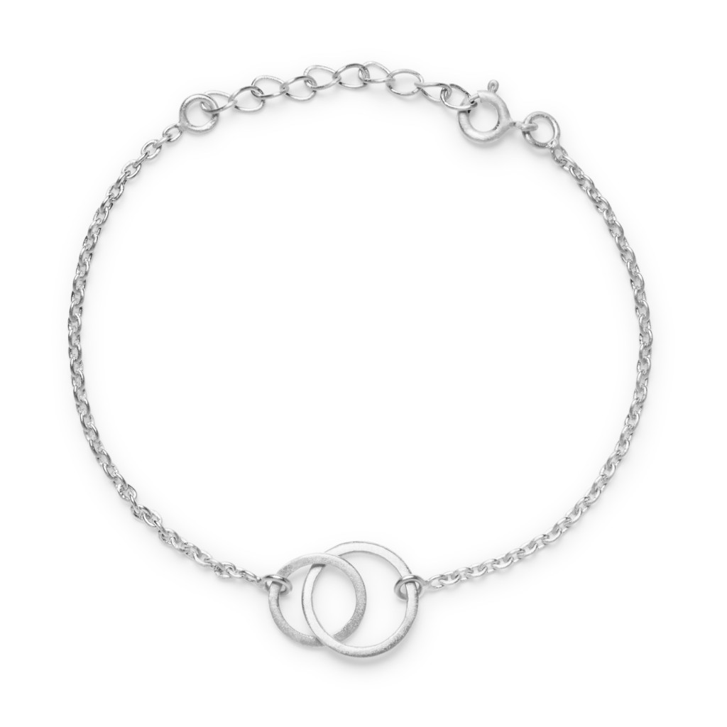 Kavita Bracelet &amp; Necklace Set - Matte Silver