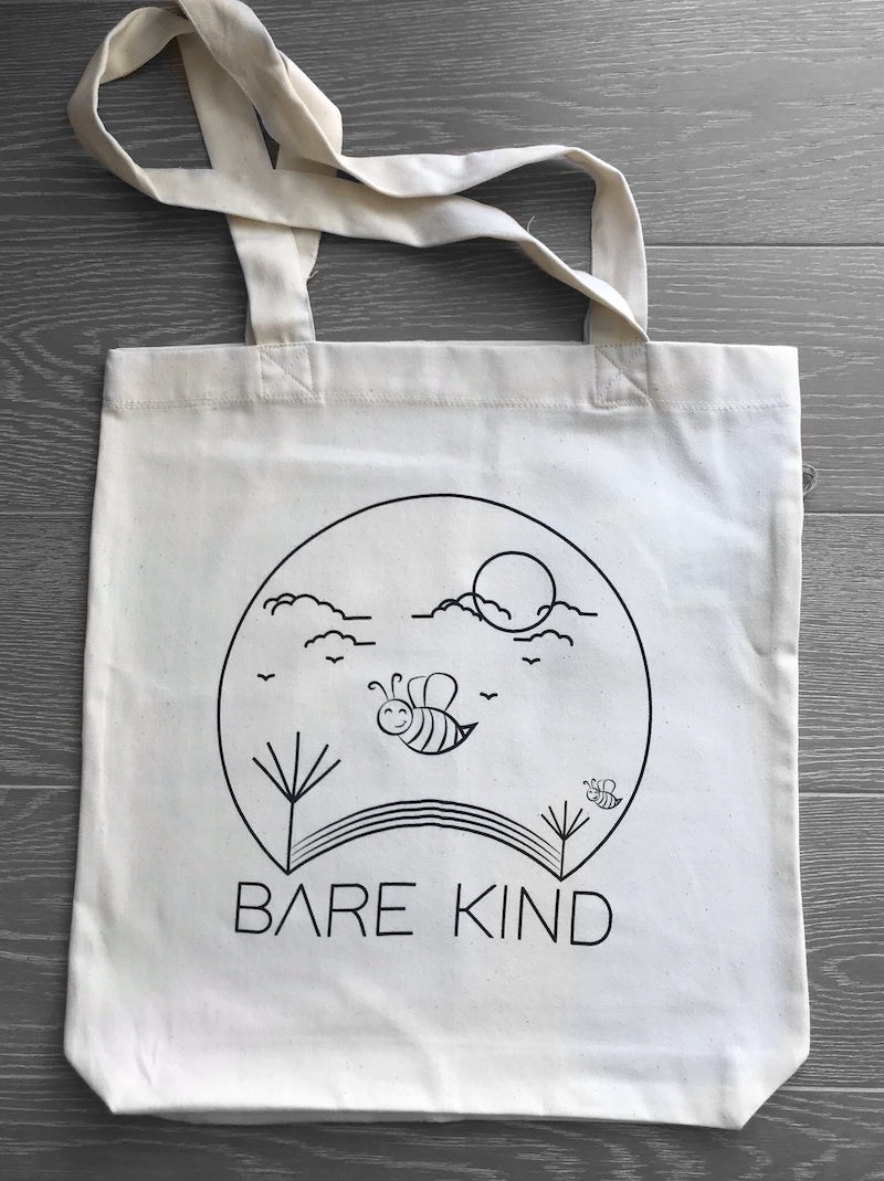 100% Recycled Tote Bags - bee