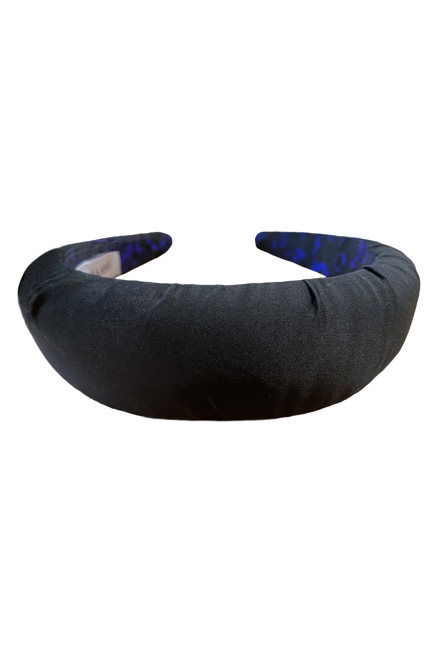 Black Silk Padded Headband - One Size