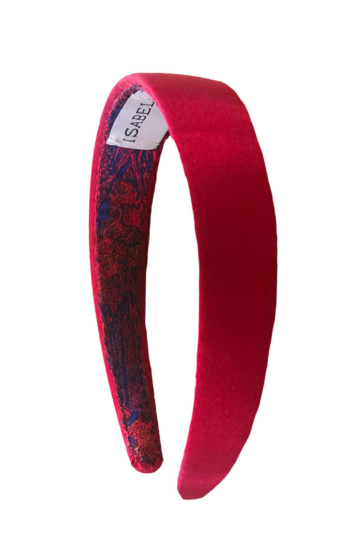 Raspberry Pink Silk Satin Headband - One Size