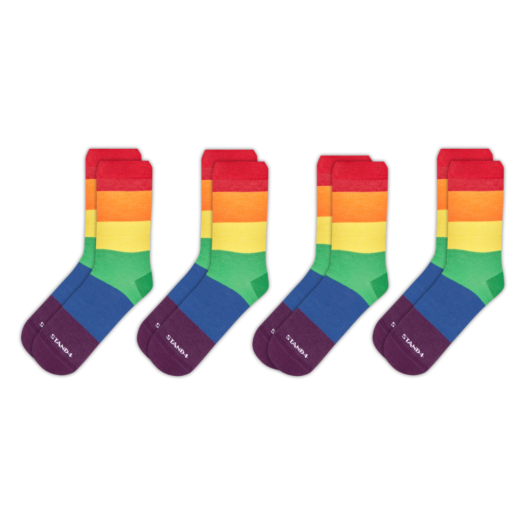Pride Rainbow Bamboo Sock 4-Pack
