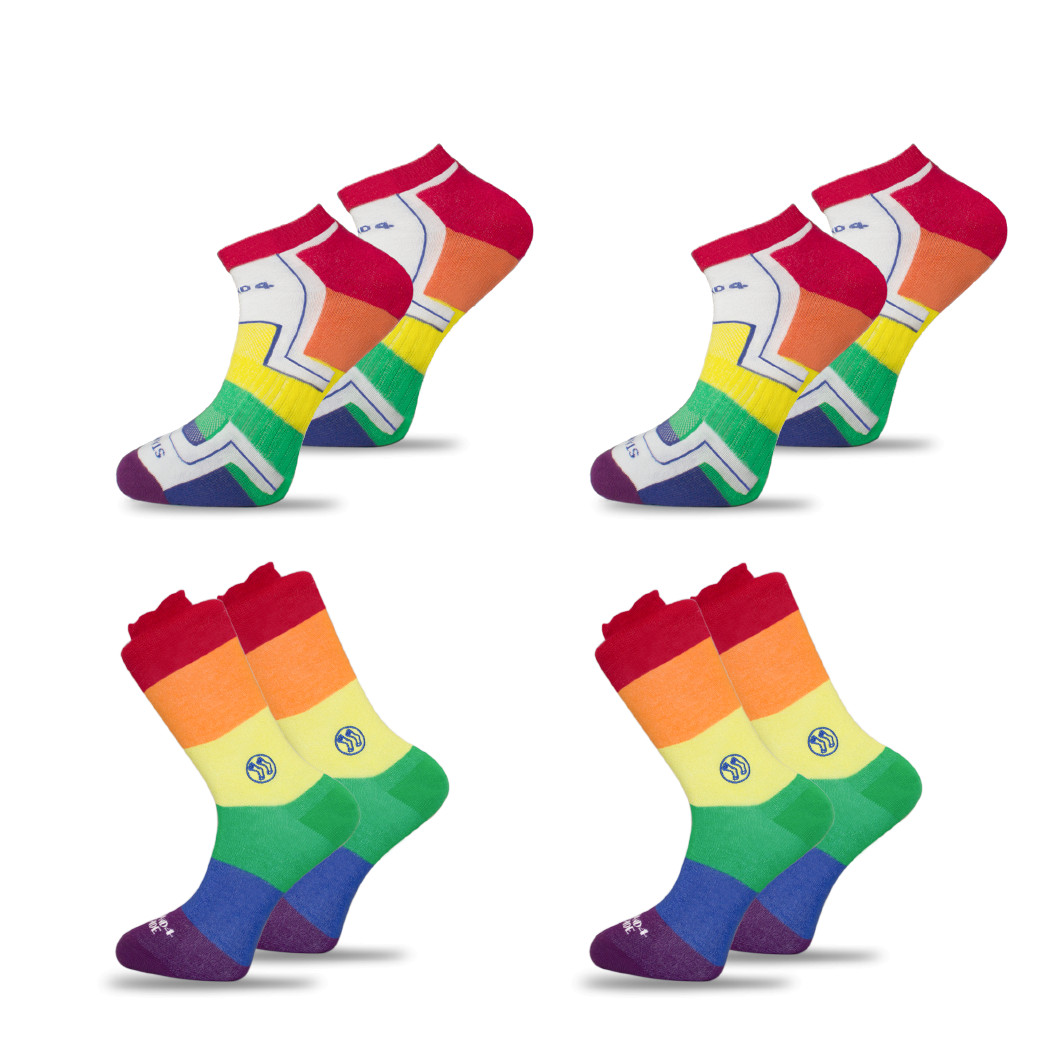 Pride Rainbow Calf &amp; Ankle Sock 4-Pack