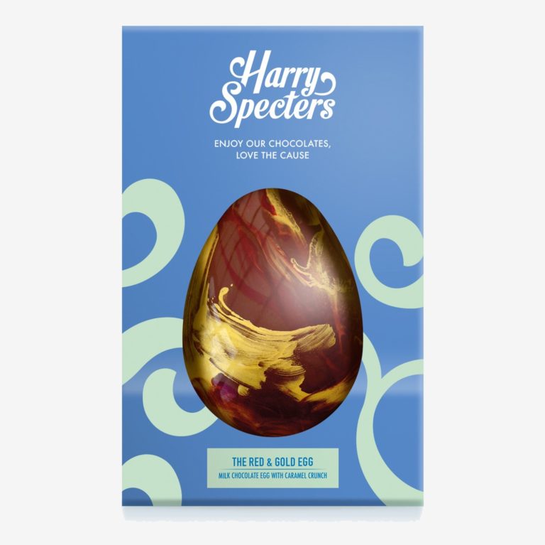 The Red &amp; Gold Egg - Milk Chocolate Easter Egg With Caramel Crunch 180g