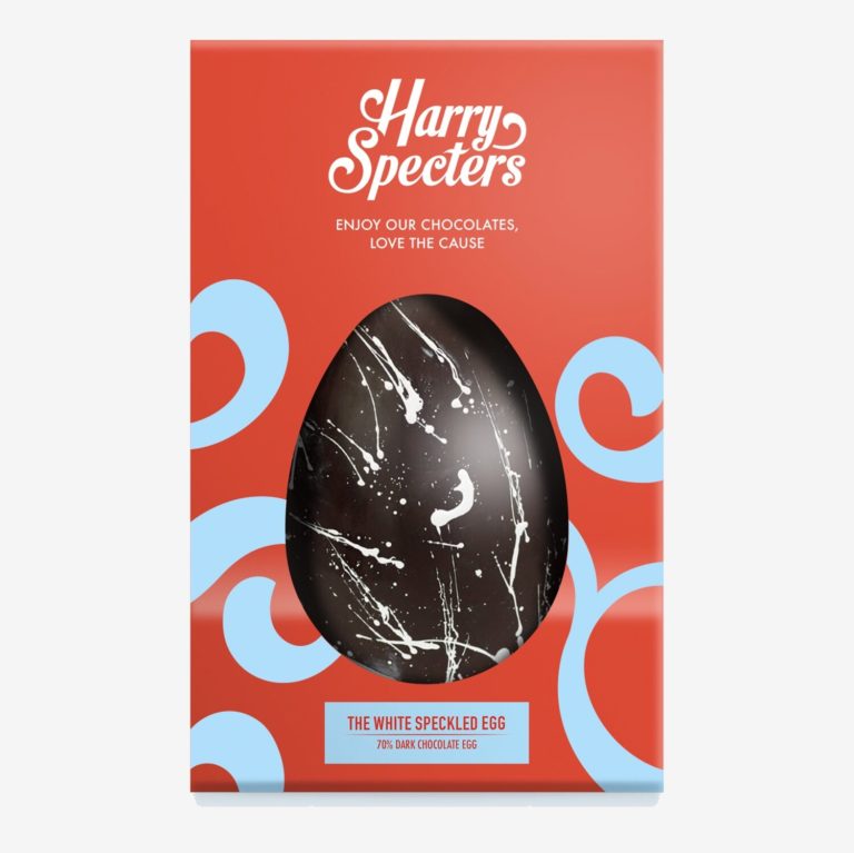 The White Speckled Egg Combo - Dark Easter Egg With Dark Sea Salt Caramel Chocolates 235g