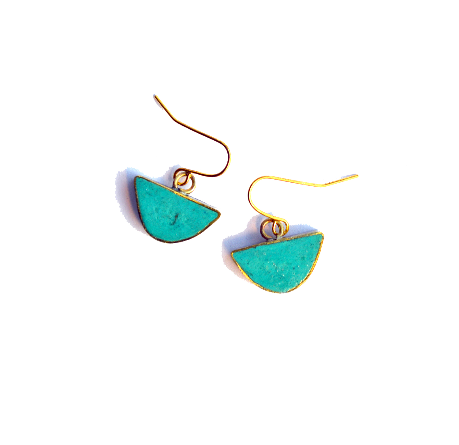 Moon Pulp And Brass Earring