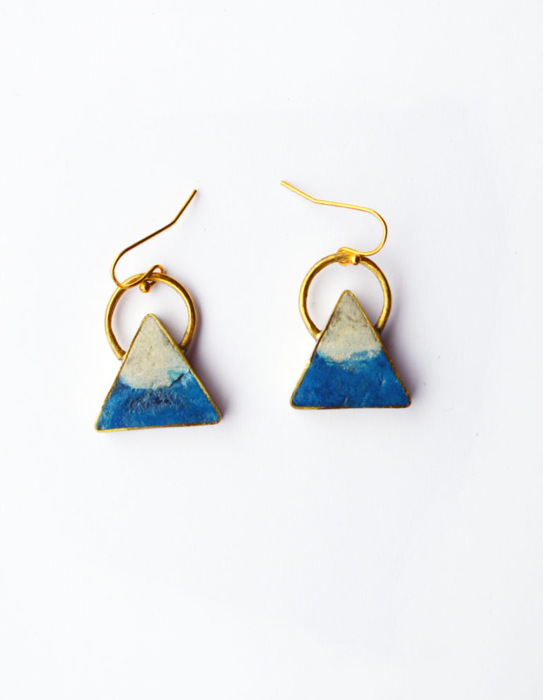 Triangle Pulp Earring Two Tone