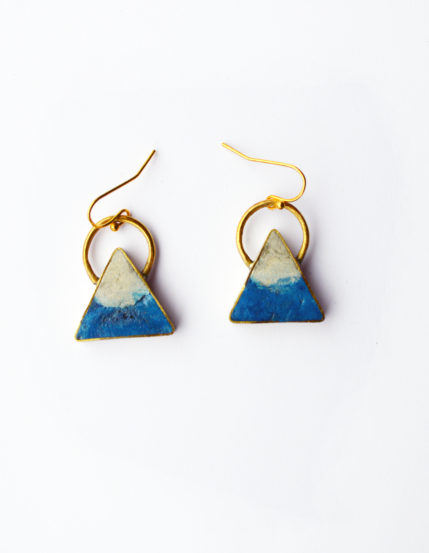 Triangle Pulp Earring Two Tone